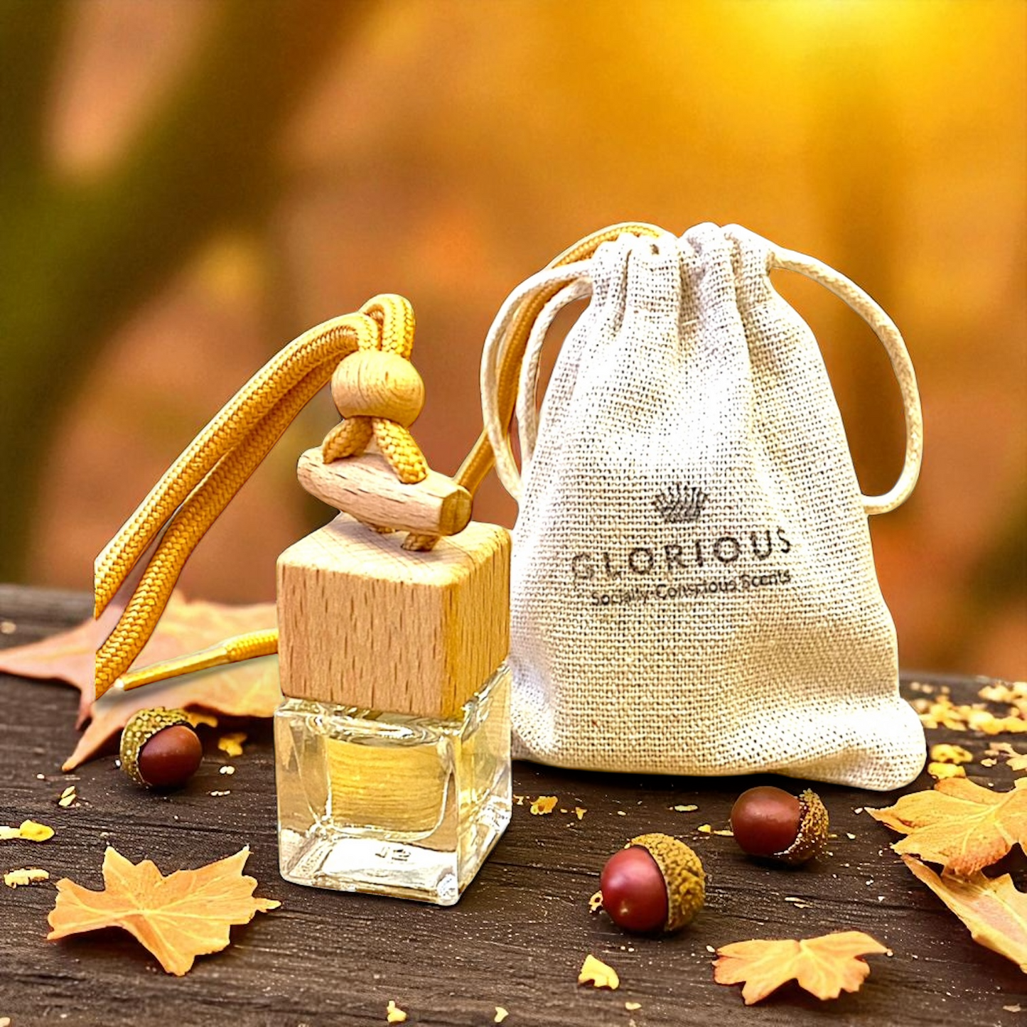 Car Diffuser In Linen Pouch - Damson and Patchouli