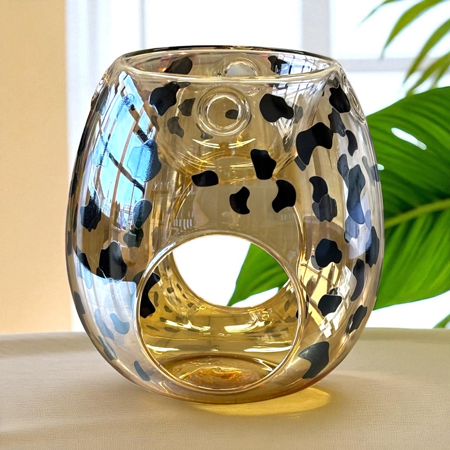 Wax Melt Burner - Amber Animal Print