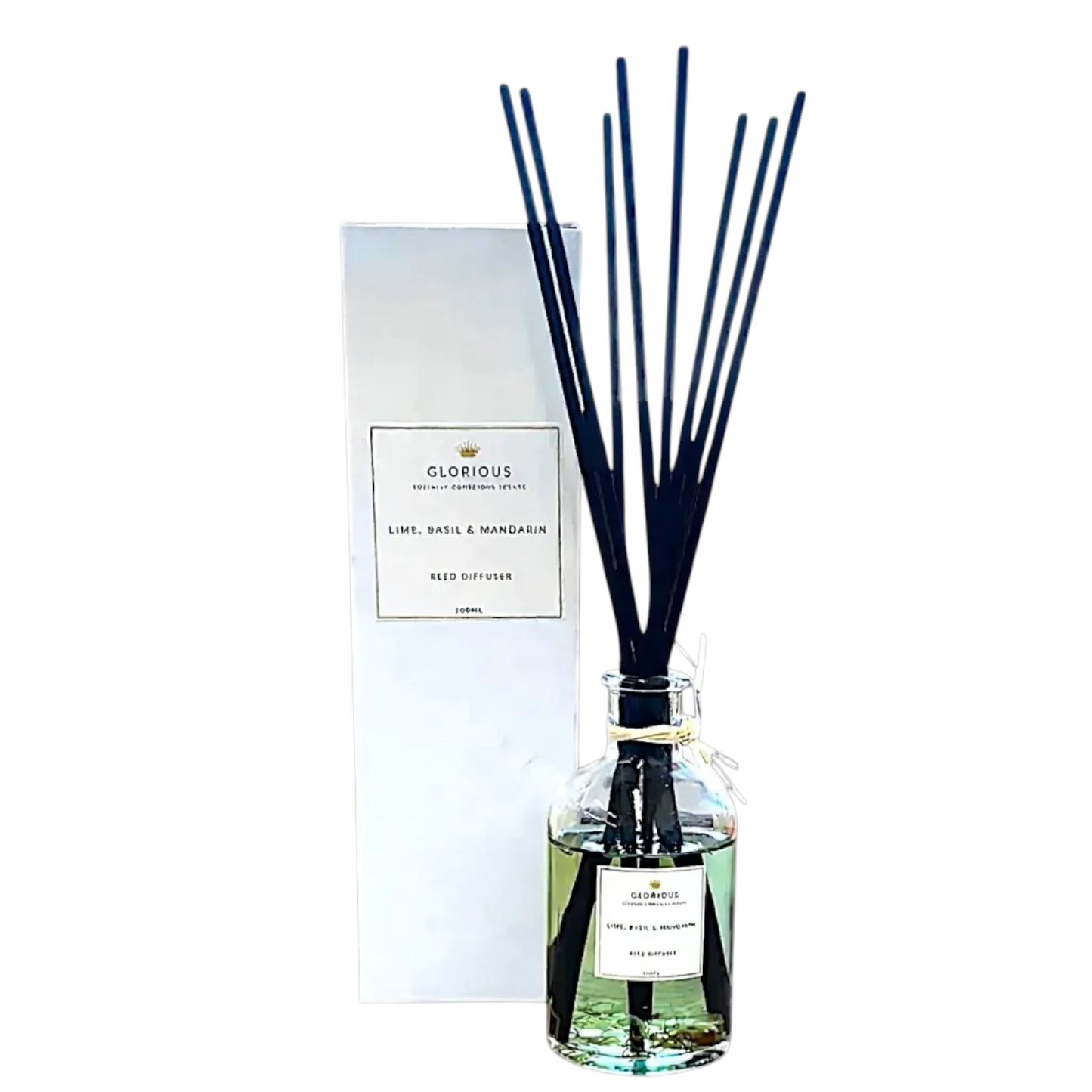 Lime Basil and Mandarin Luxury Reed Diffuser set
