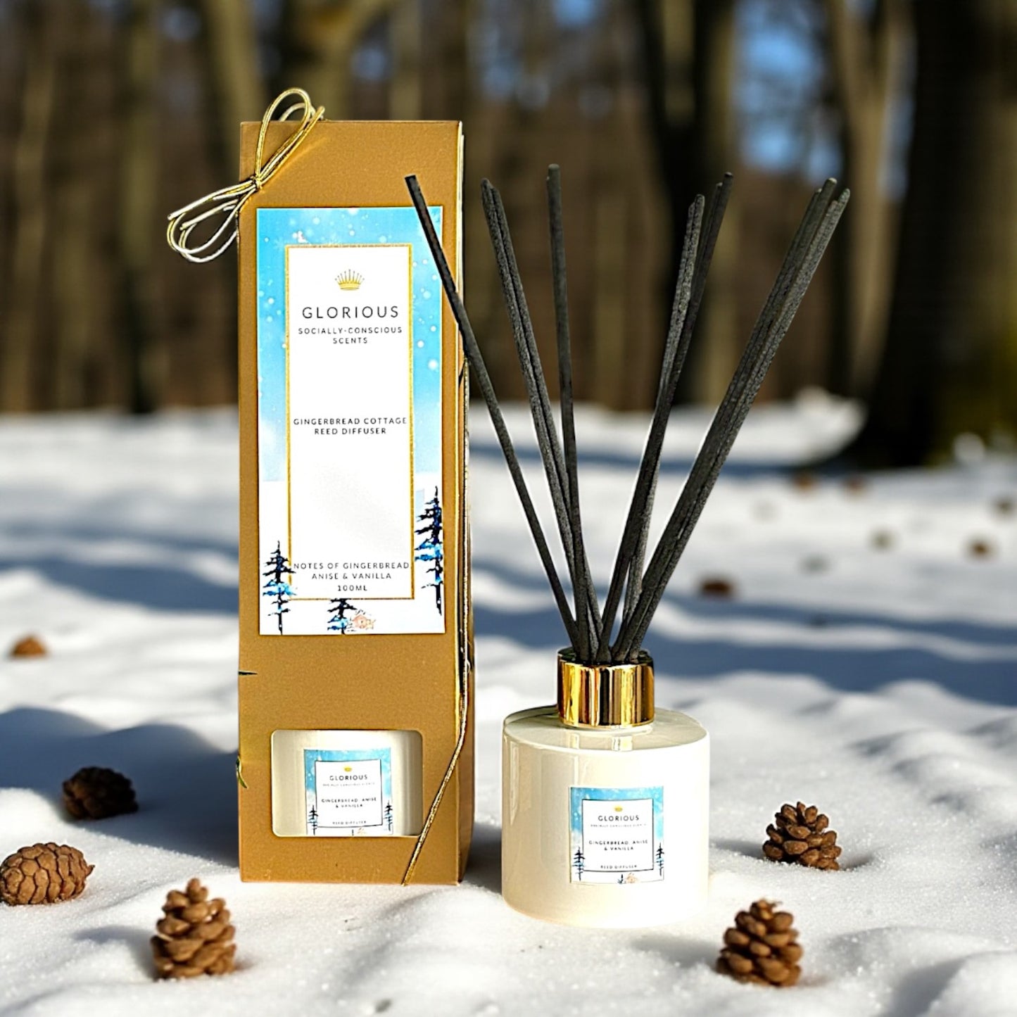 Gingerbread Cottage - Spiced Ginger, Clove & Sugar Luxury Reed Diffuser