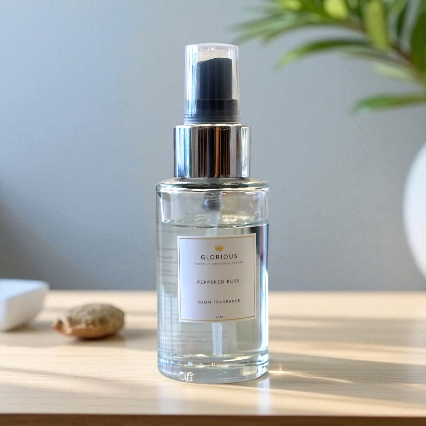 50ml Room Fragrance Spray in Glass Bottle - Peppered Rose
