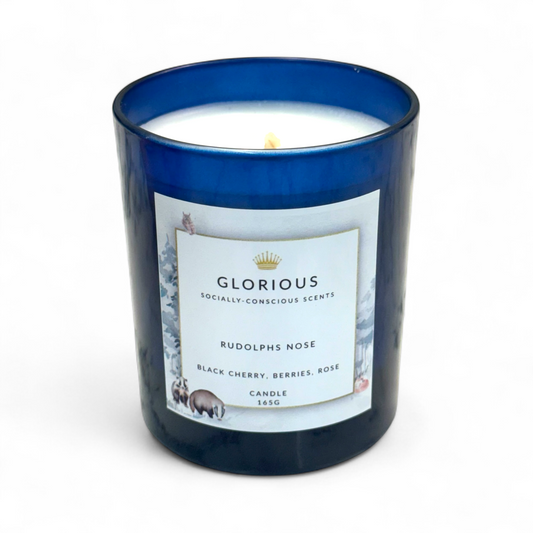 Rudolphs Nose Candle - with notes of Black Cherry, Berries and Rose