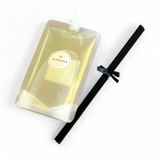 Reed Diffuser Fragrance Refill and Diffuser Reeds - Lime, Basil, Mandarin