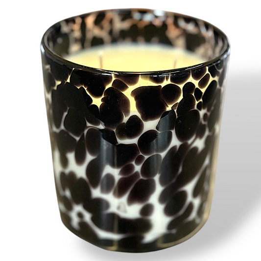 400g Nocturne Black Splash Hand-Blown Container Candle