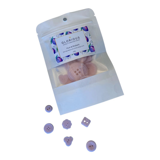 Plum and Rhubarb Mini Wax Melt Pouch - Buttons