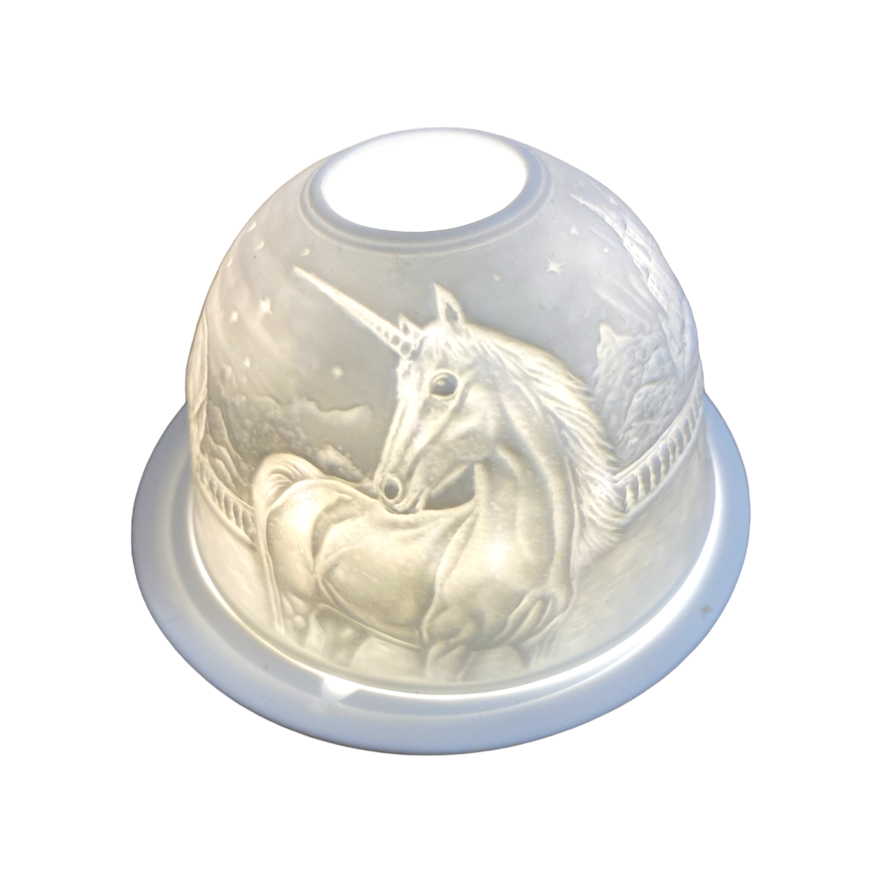 Porcelain Tealight Dome - Unicorn