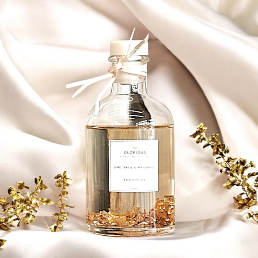 Lime Basil and Mandarin Luxury Reed Diffuser set