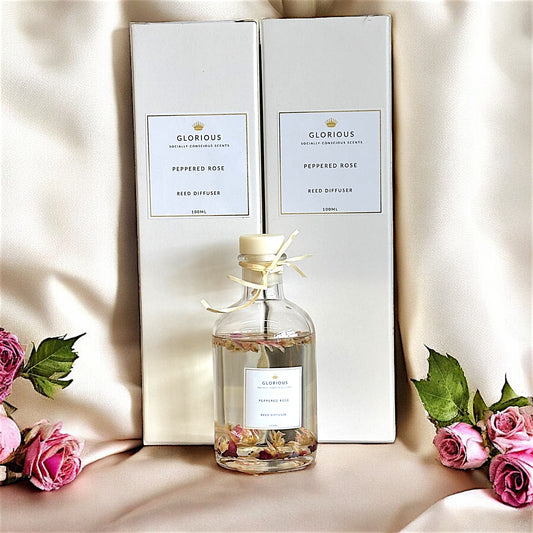 Peppered Rose Luxury Reed Diffuser set