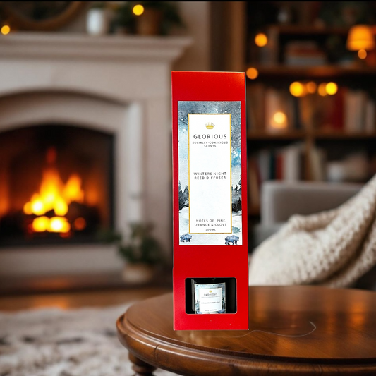 Winters Night - Pine, Orange & Clove Luxury Reed Diffuser